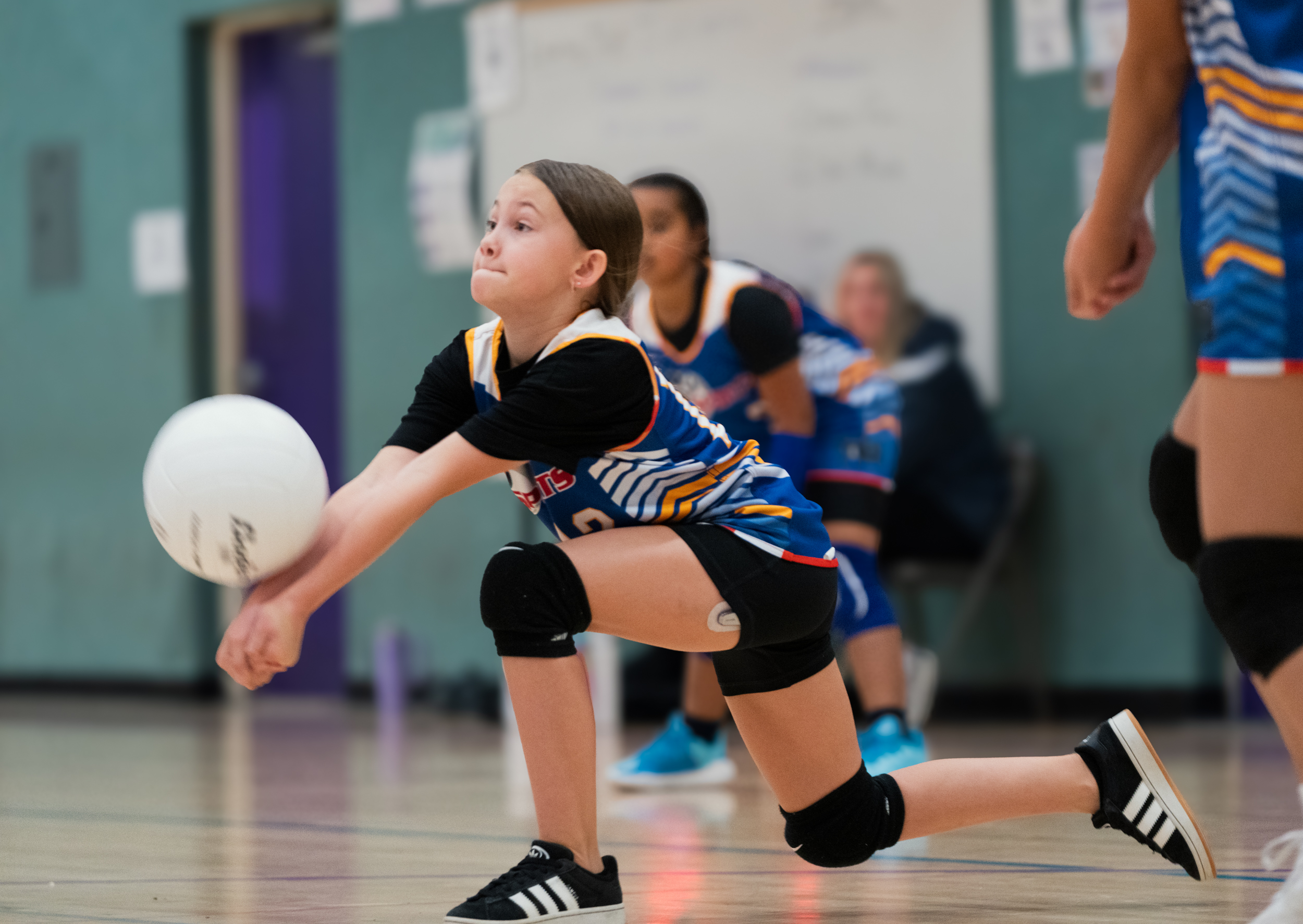 Kids playing volleyball