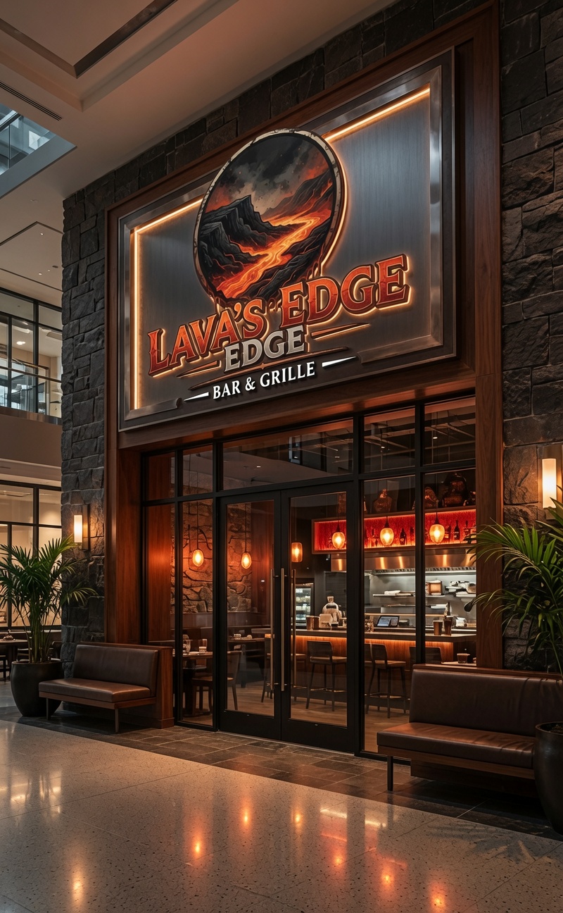 The Lava's Edge Bar & Grille — Elevated Dining with Arena Views
